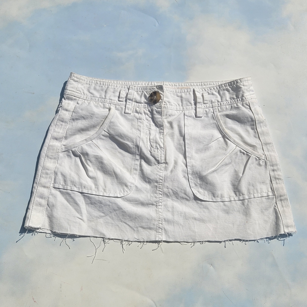 Y2k J.Crew White Micro Mini skirt